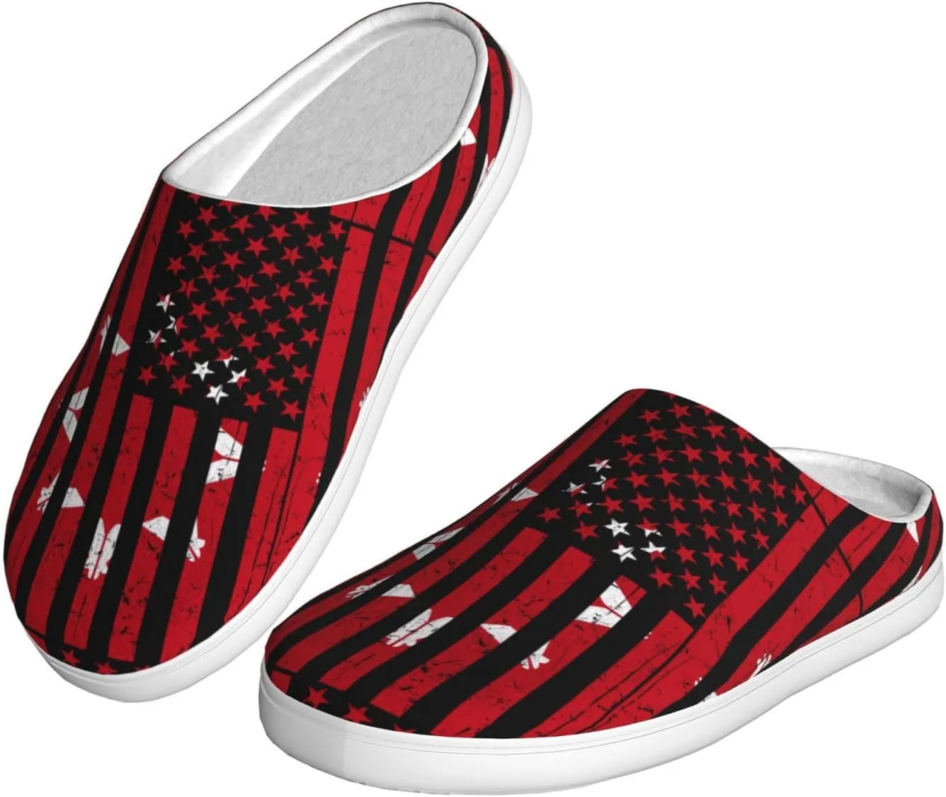 Unisex Slippers Winter Warm Non-Slip Fluffy Slippers Slip-On Plush Slippers House Slippers For Women Men Shoes Gifts