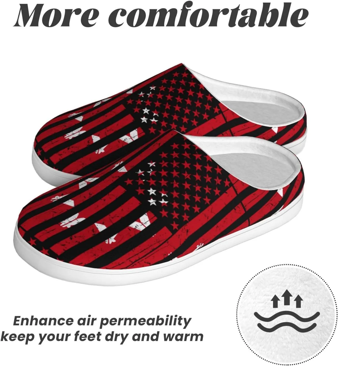 Unisex Slippers Winter Warm Non-Slip Fluffy Slippers Slip-On Plush Slippers House Slippers For Women Men Shoes Gifts