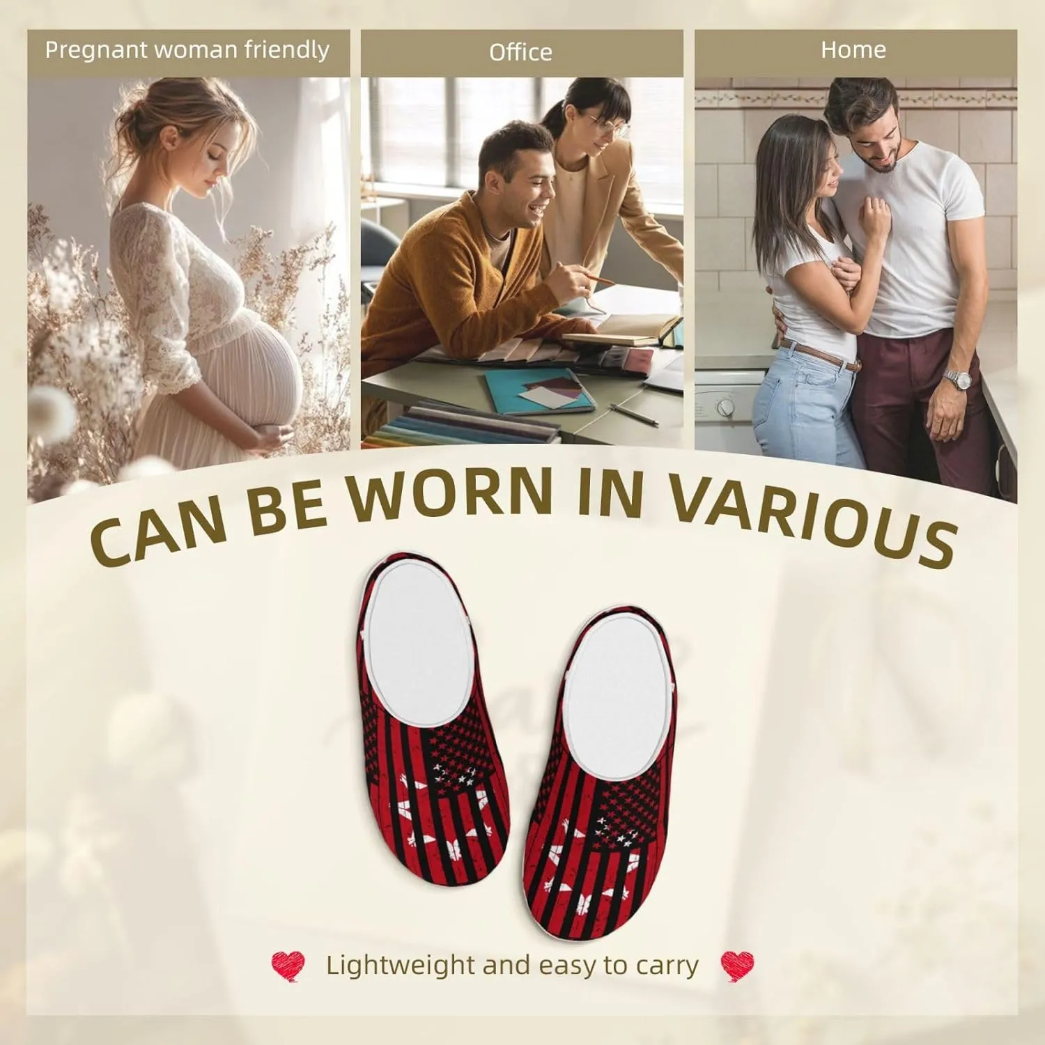 Unisex Slippers Winter Warm Non-Slip Fluffy Slippers Slip-On Plush Slippers House Slippers For Women Men Shoes Gifts