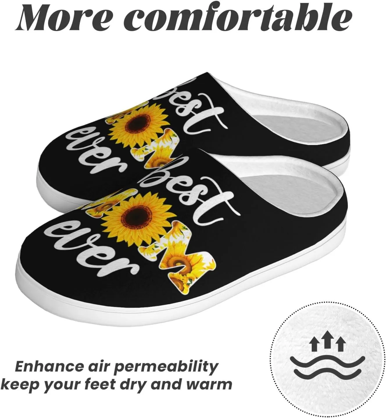 Unisex Warm Slippers Non-Slip Winter Fluffy Slippers Slip-On Plush Slippers Bedroom Slippers House Shoes For Men Women