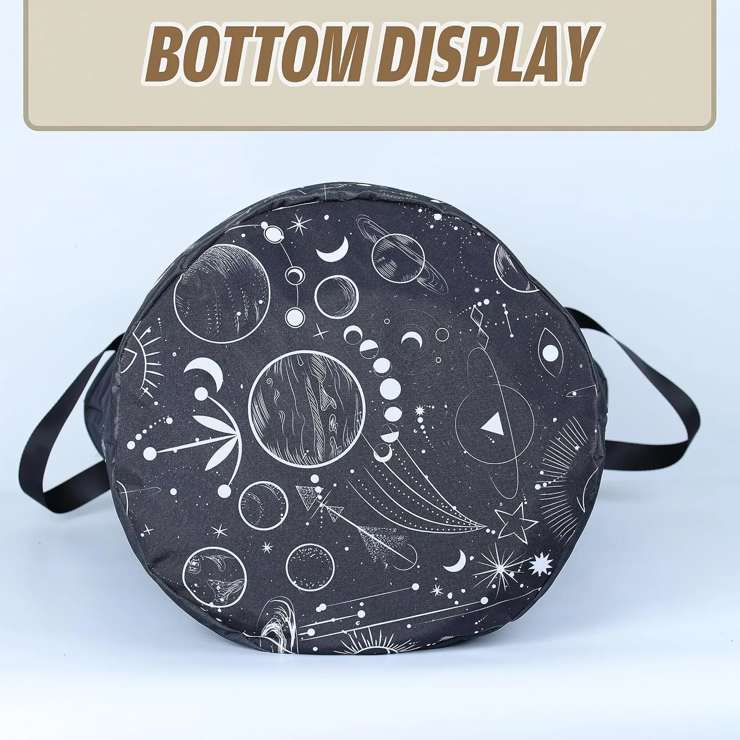 Universe Planet Laundry Basket Moon Phase Foldable Oxford Cloth Funny Tote Bag Laundry Hamper Clothes Storage Bucket Organizer For Bathroom/Laundry Storage/Bedroom 17.7x13.7 Inch