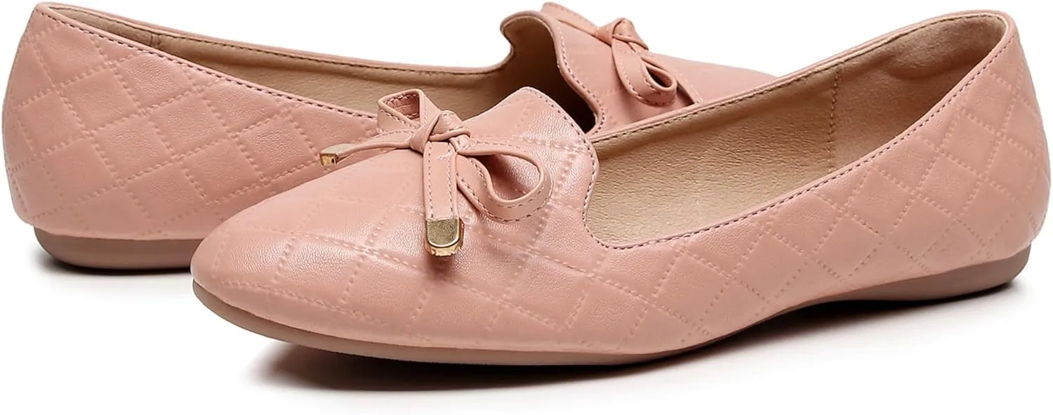 VenusCelia Women's Serenity Bow Flat Shoe