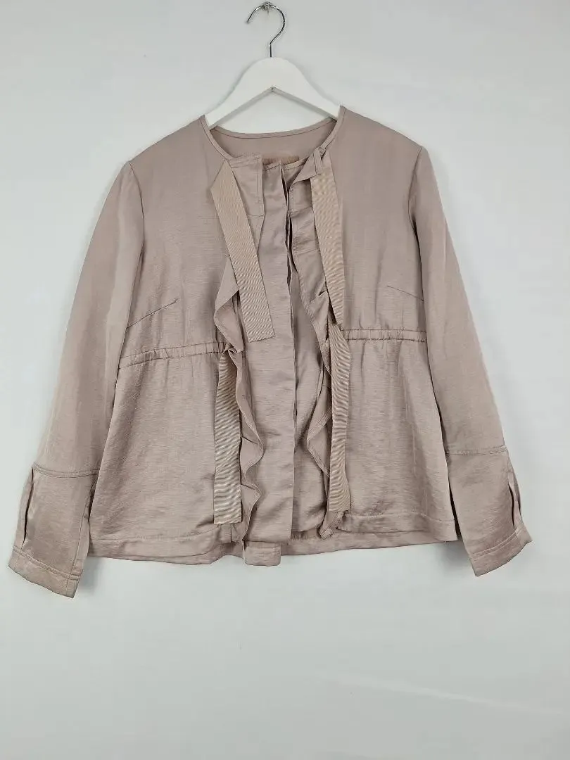 Veronika Maine Stone Lightweight Tie Jacket Size 12