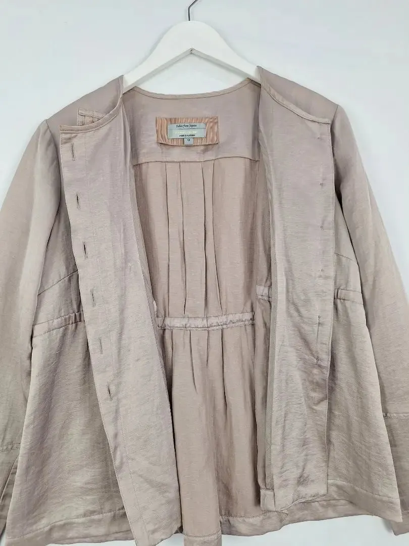 Veronika Maine Stone Lightweight Tie Jacket Size 12