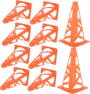 VICASKY Football Obstacle Set 10cm 23cm Marker Cones Collapsible Slotted Windproof for Soccer Practice
