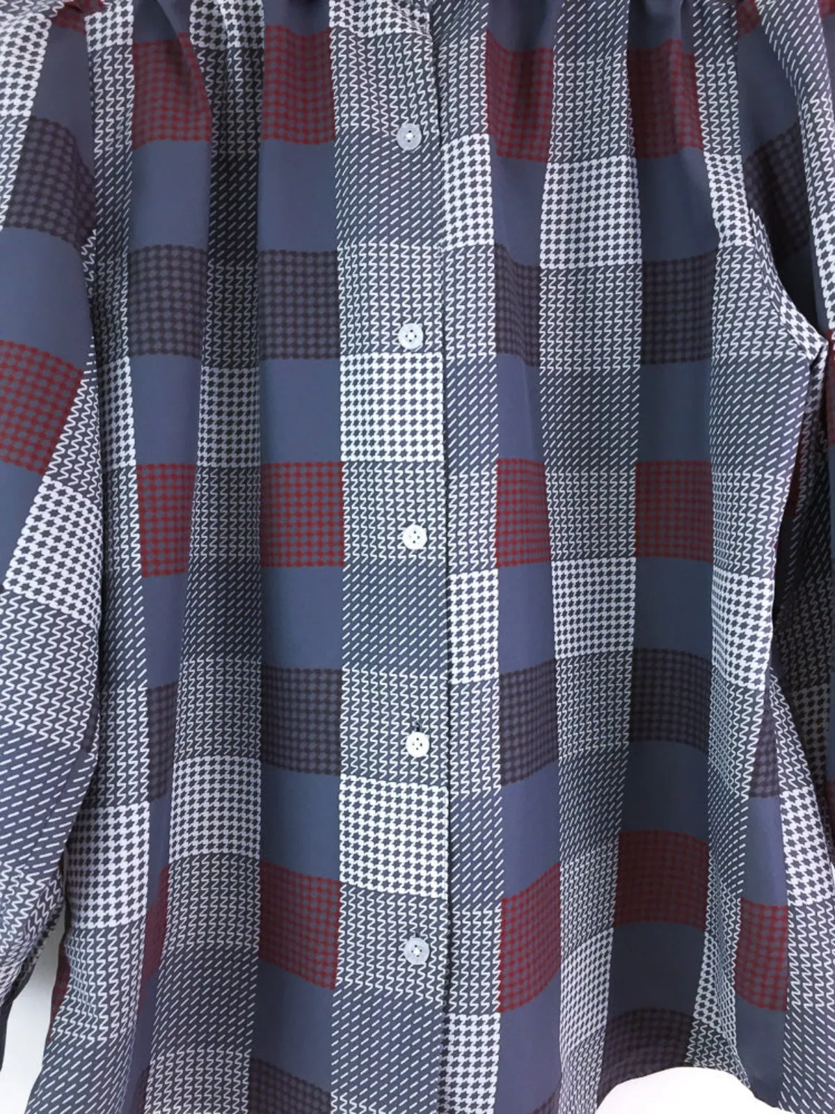 Vintage lightweight check print button down shirt