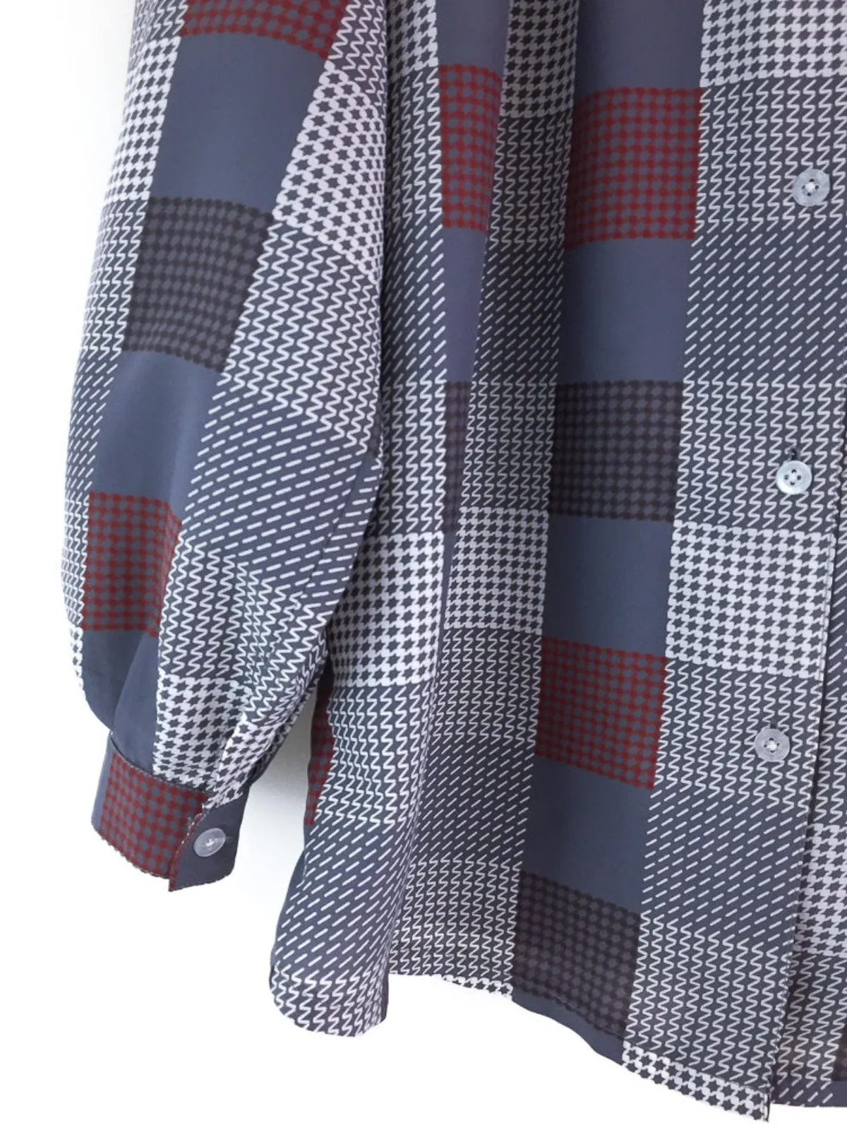 Vintage lightweight check print button down shirt