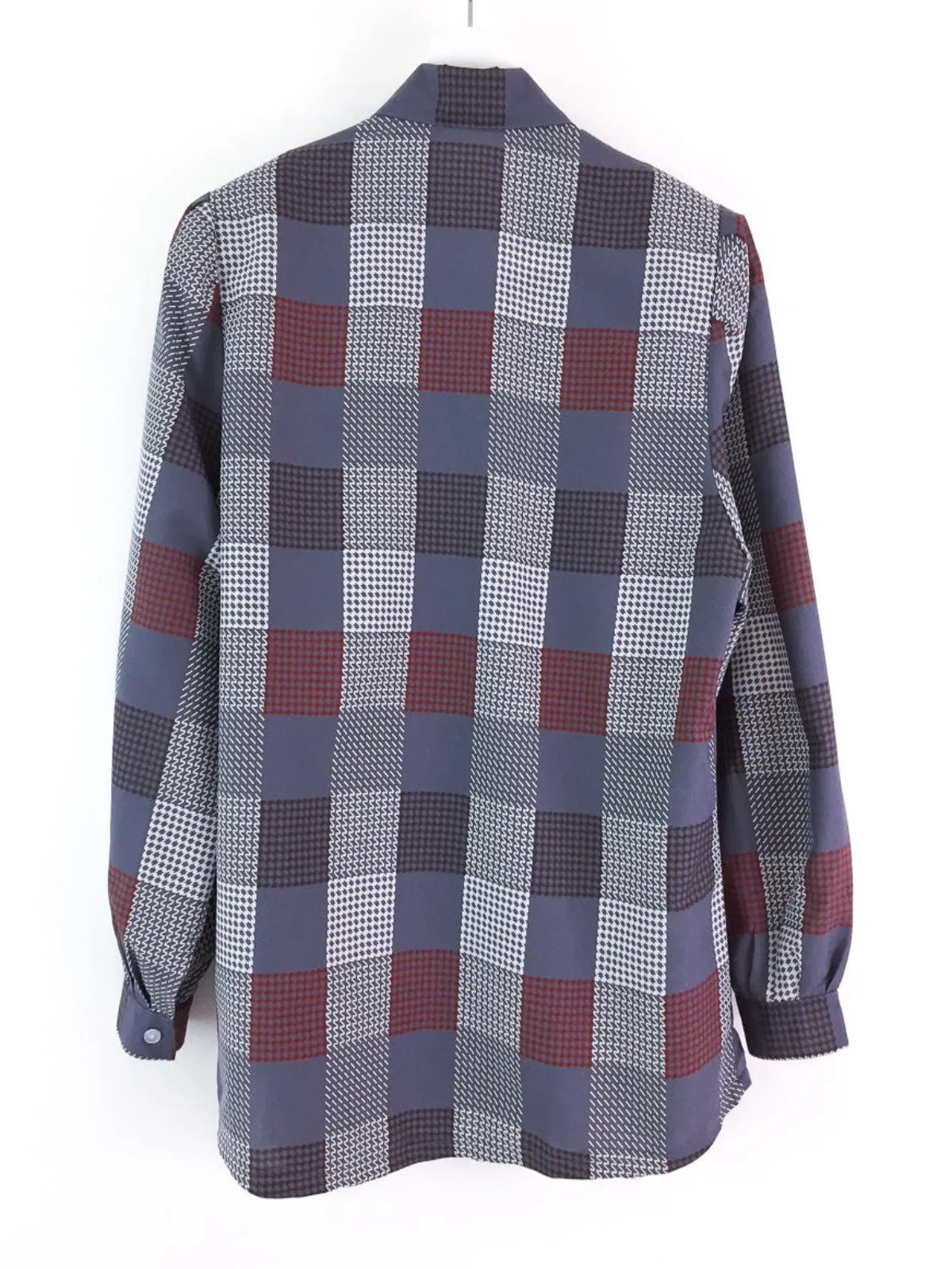 Vintage lightweight check print button down shirt