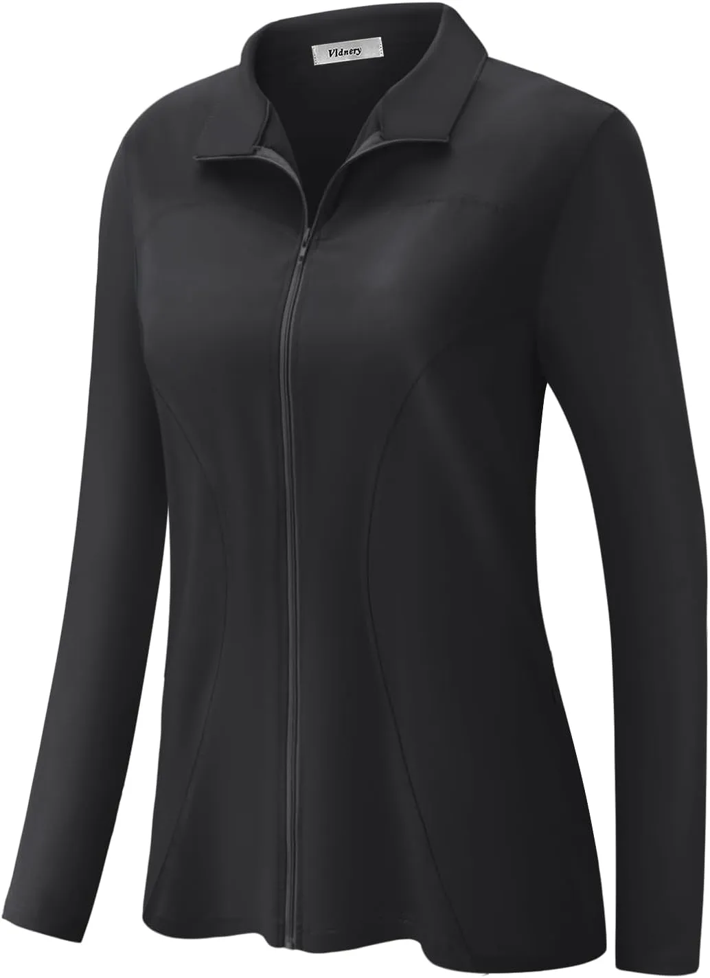 Vldnery Womens Lightweight Athletic Track Jackets Full Zip Long Sleeve Shirts Moisture Wicking Hiking Running Workout Tops