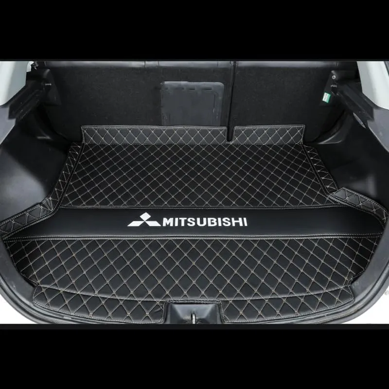 Washable Car Boot Liner Protector for Mitsubishi Outlander 2006 2007 2008 2009, Protects Carpet from Dogs Pets Mud Water Rubbish Tools Shopping,B Black
