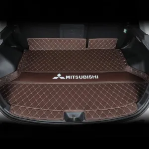 Washable Car Boot Liner Protector for Mitsubishi Outlander EX 2010 2011 2012, Protects Carpet from Dogs Pets Mud Water Rubbish Tools Shopping,C Brown
