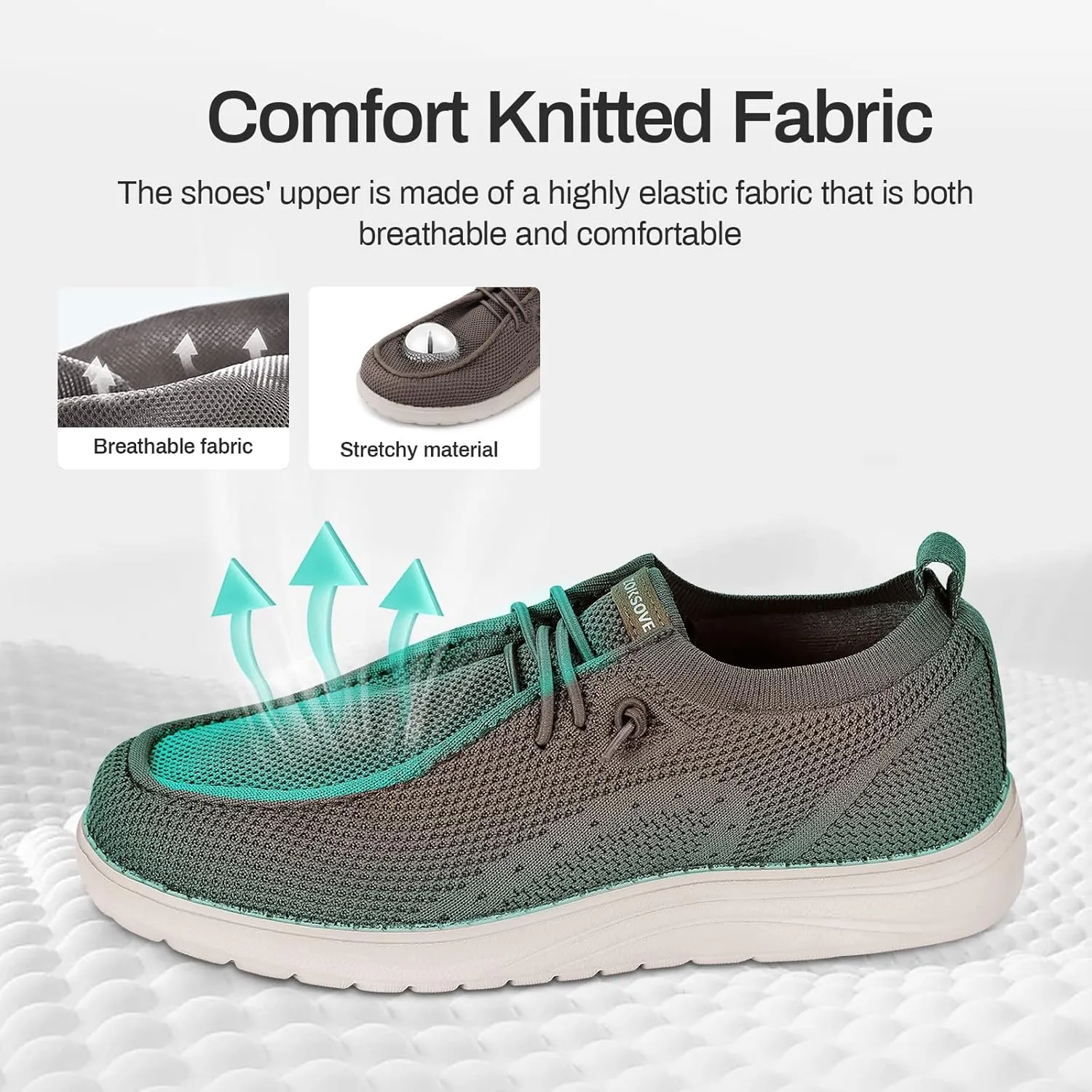 Wide Shoes for Men - Comfort Slip on Walking Loafers with Arch Support - Mens Wide Orthopedic Shoes for Plantar Fasciitis - Black