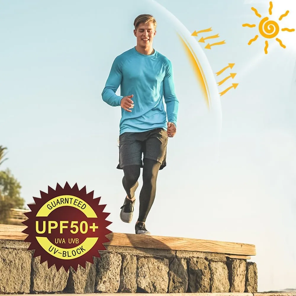 Willit Men's Sun Shirts UPF 50  Rash Guard Long Sleeve Sun Protection Hoodie SPF UV Fishing Lightweight Athletic Running