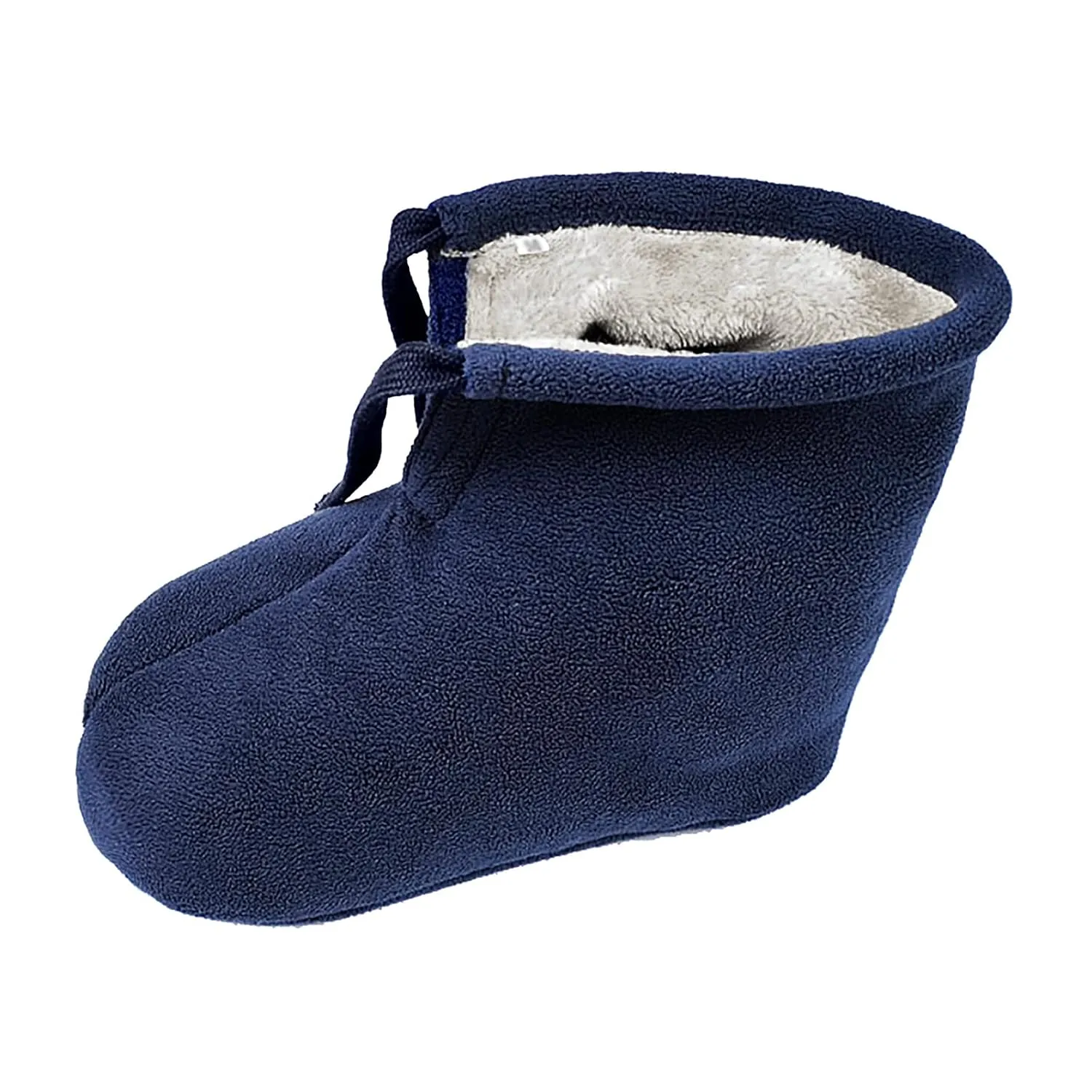 Winter Warm Cast Sock, Thick Fleece Foot Cast Cover - Below the Knee Cast Toe Boot Cover, Protective and Washable Cast Sleeve Wrap, Foot Warmer for Broken Foot, Adjustable Drawstring, Navy Blue