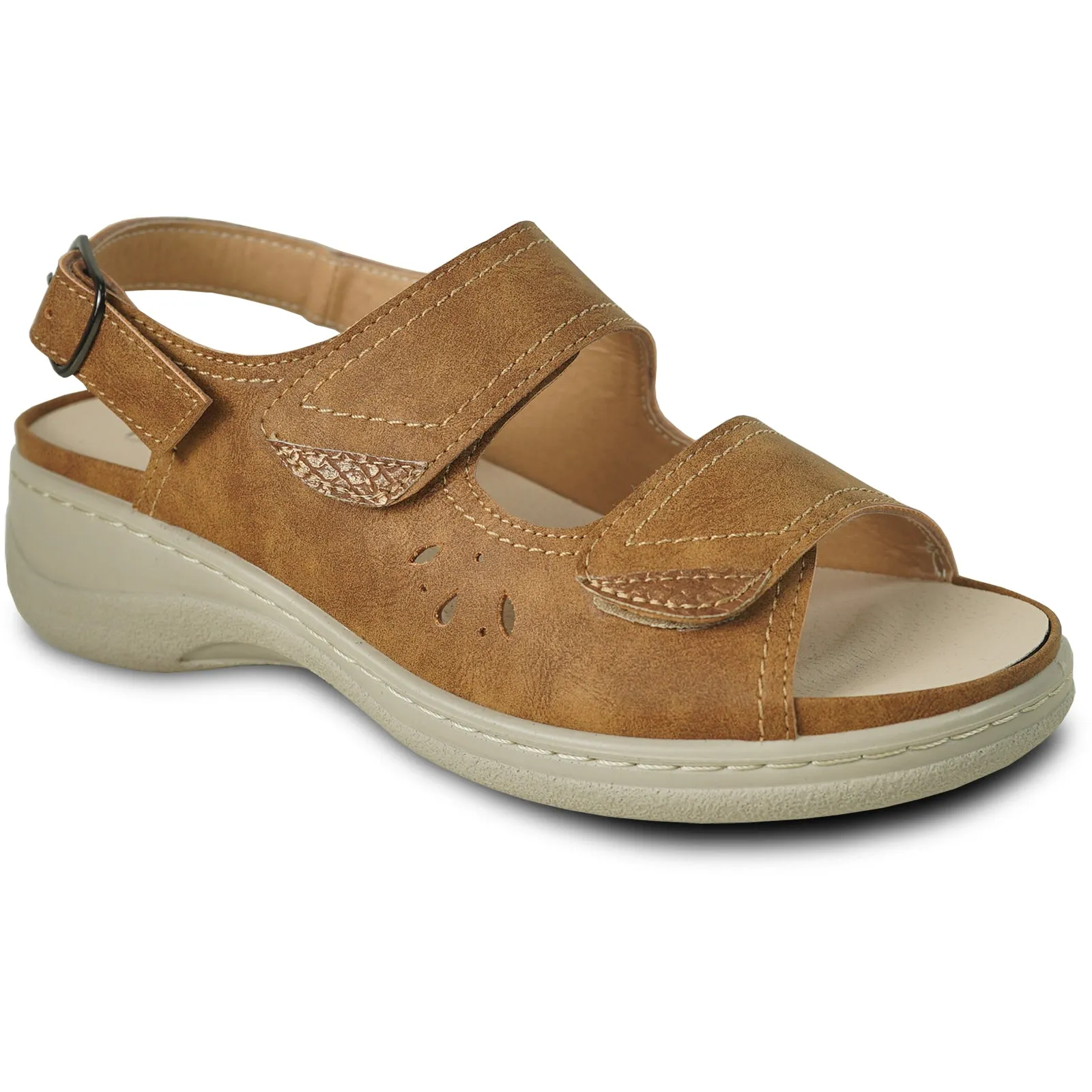 Women Comfort Casual Sandal OY3102 Wedge Sandal – Replaceable Orthopedic Footbed