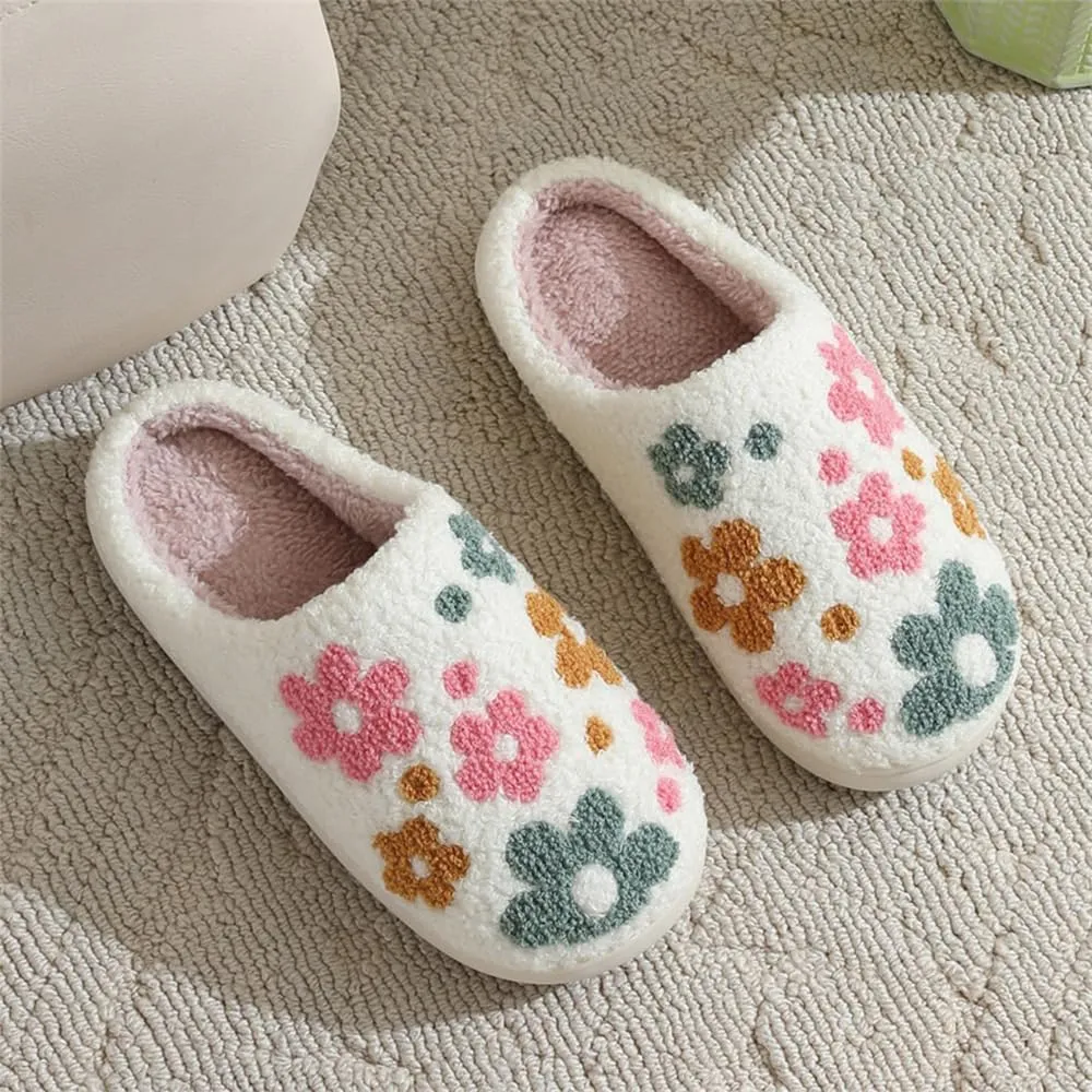 Women's Bow Slippers Fuzzy bowknot slippers Soft Memory Foam Plush Fluffy Warm House Shoes