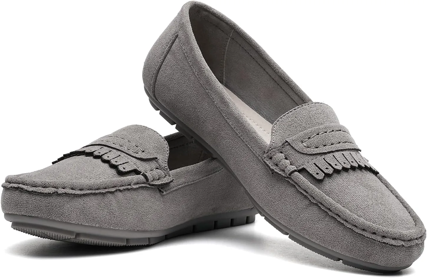 Women's Business Loafers Work Casual Flats Shoes Lightweight Penny PU Leather Slip On Walking Shoes
