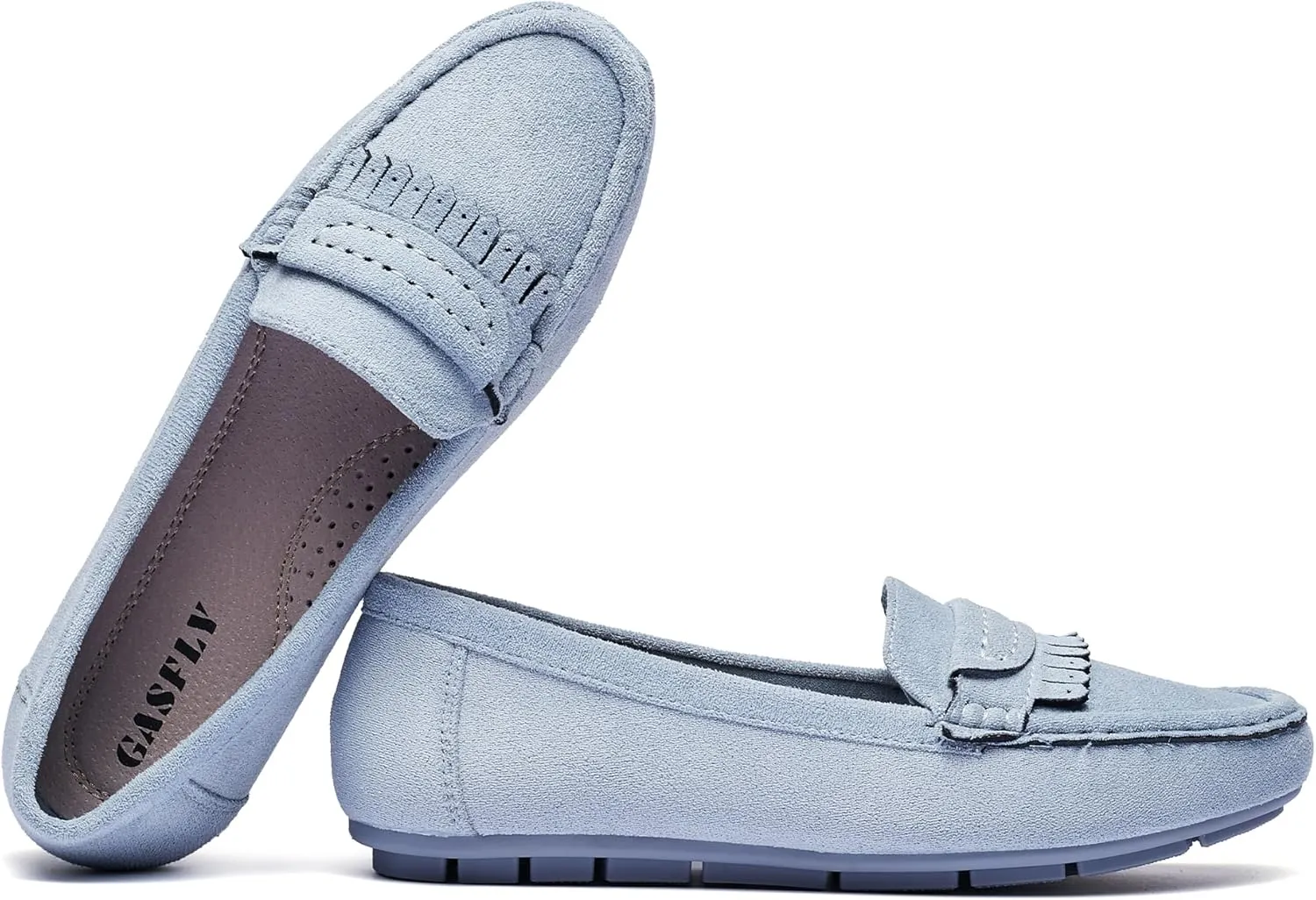 Women's Business Loafers Work Casual Flats Shoes Lightweight Penny PU Leather Slip On Walking Shoes