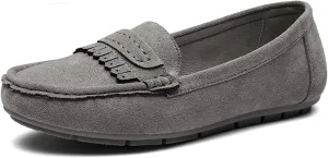 Women's Business Loafers Work Casual Flats Shoes Lightweight Penny PU Leather Slip On Walking Shoes