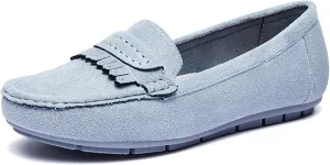 Women's Business Loafers Work Casual Flats Shoes Lightweight Penny PU Leather Slip On Walking Shoes