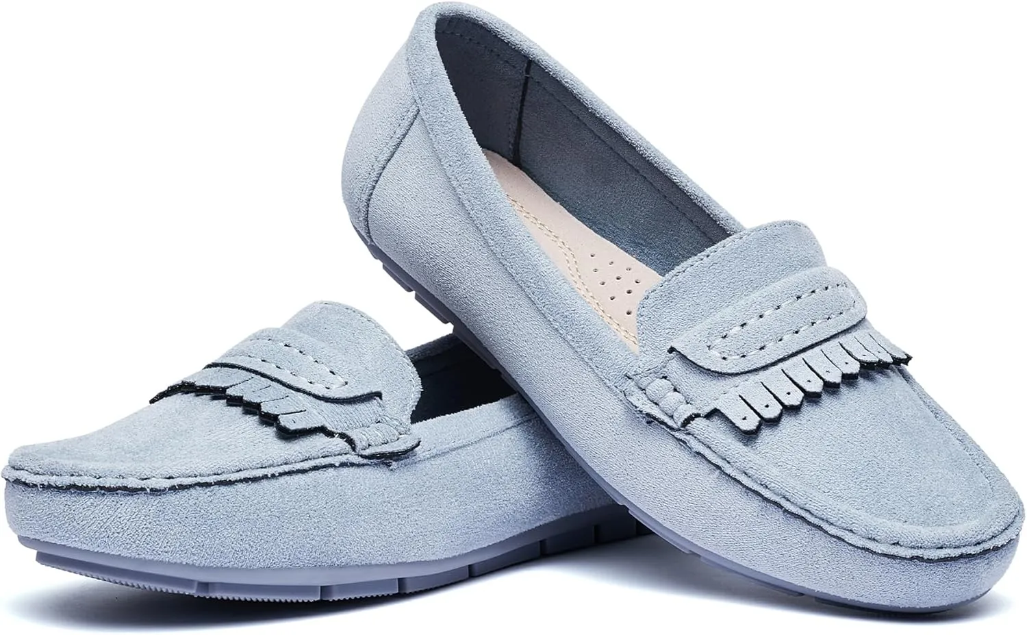 Women's Business Loafers Work Casual Flats Shoes Lightweight Penny PU Leather Slip On Walking Shoes