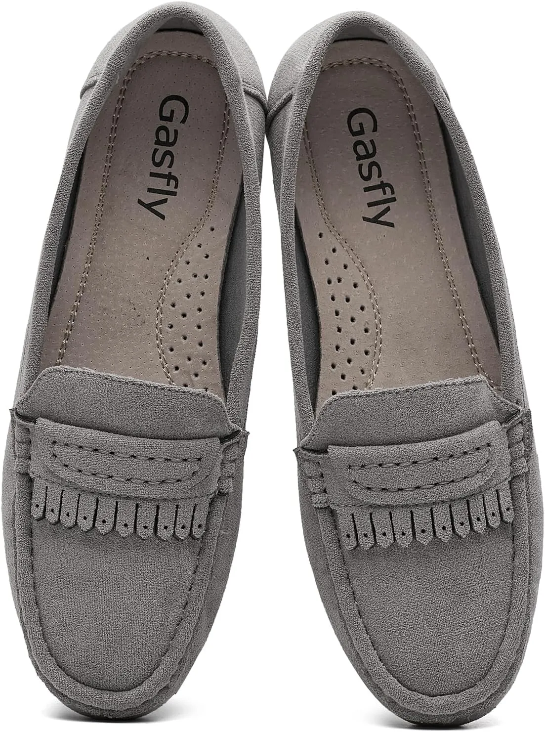 Women's Business Loafers Work Casual Flats Shoes Lightweight Penny PU Leather Slip On Walking Shoes