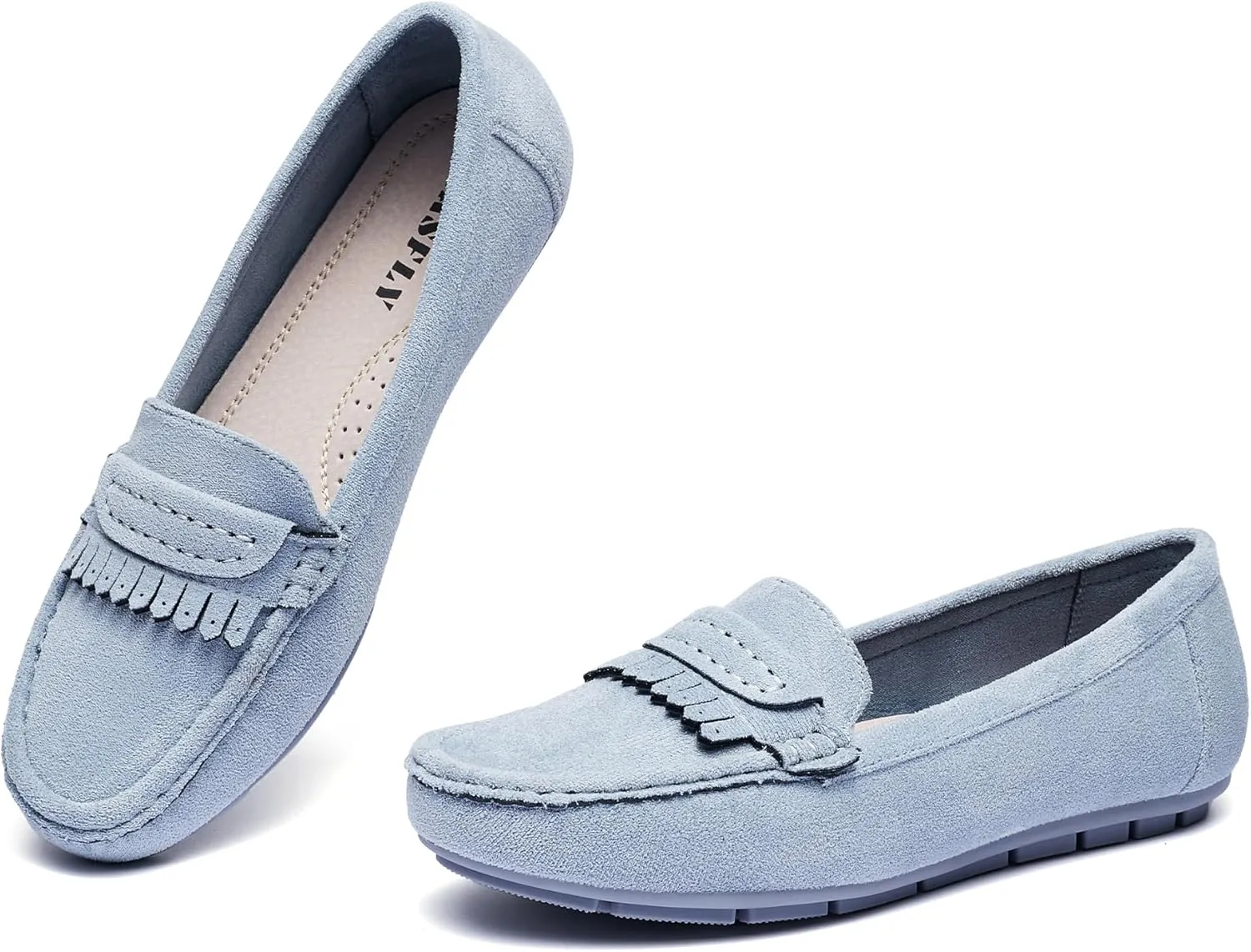 Women's Business Loafers Work Casual Flats Shoes Lightweight Penny PU Leather Slip On Walking Shoes