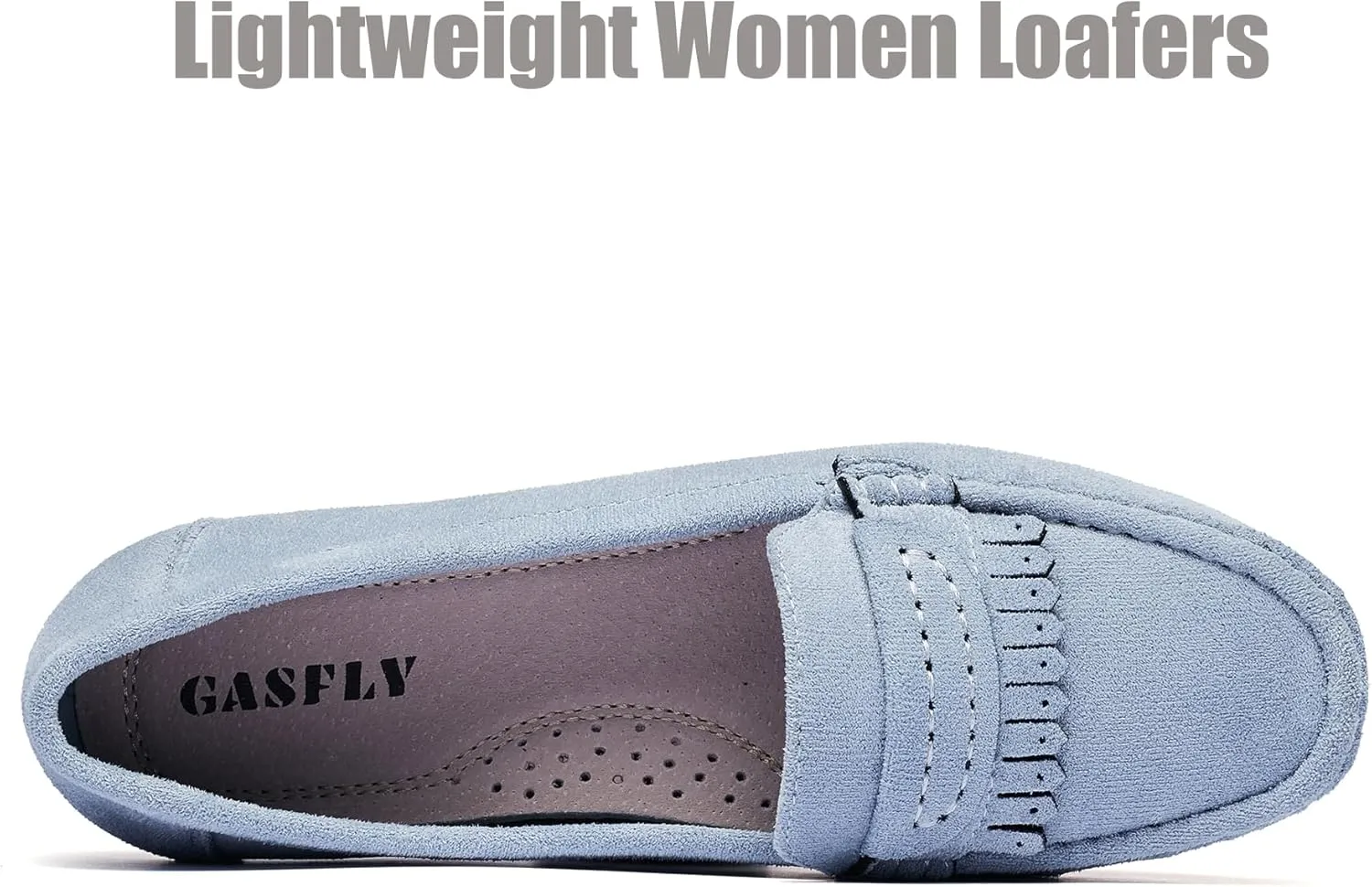 Women's Business Loafers Work Casual Flats Shoes Lightweight Penny PU Leather Slip On Walking Shoes
