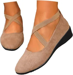 Womens Closed Toe Sandals with Ankle Strappy Comfort Cork Footbed for Comfort Arch Support Lightweight Flat Sandals