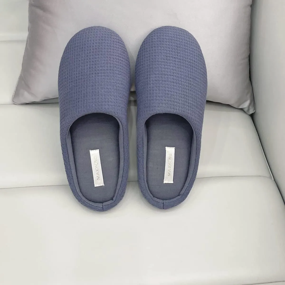 Womens Cotton Lightweight House Slippers With Memory Foam, Washable & Cozy Slip On