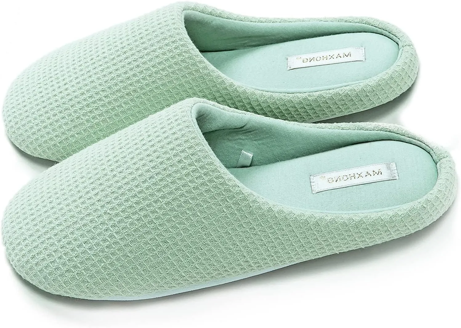 Womens Cotton Lightweight House Slippers With Memory Foam, Washable & Cozy Slip On