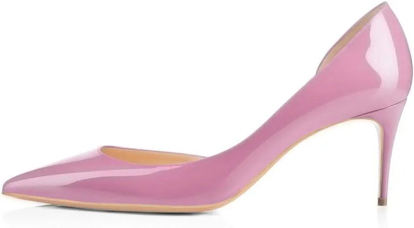 Women's D'Orsay Pumps Stiletto High Heel Shoes Slip On Sexy Pointed Toe Dress Pumps Shoes