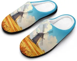 Womens Memory Foam Slippers Soft Bedroom Slip-On Shoes Ladies Halloween Slippers Cotton House Slippers Indoor Outdoor