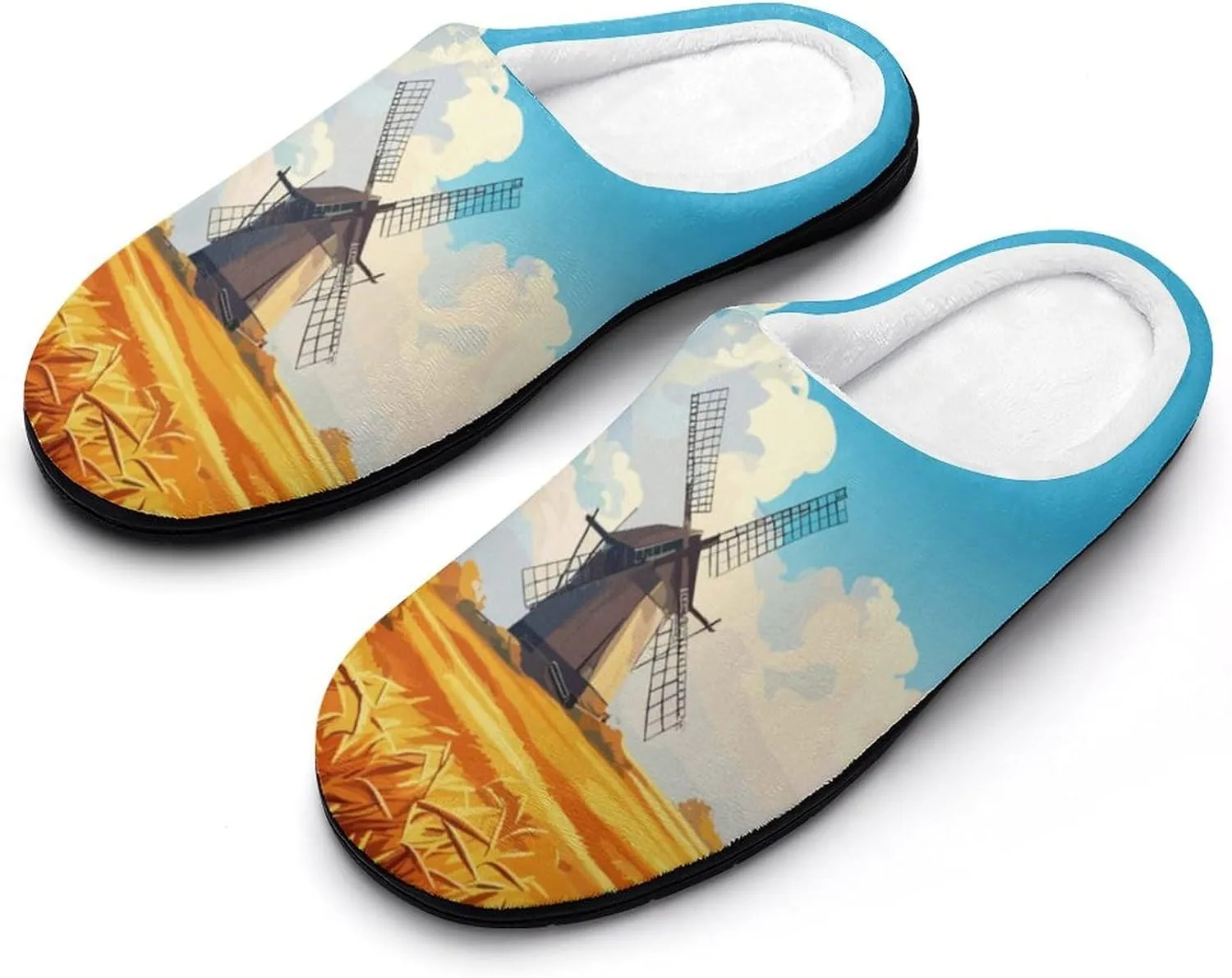 Womens Memory Foam Slippers Soft Bedroom Slip-On Shoes Ladies Halloween Slippers Cotton House Slippers Indoor Outdoor