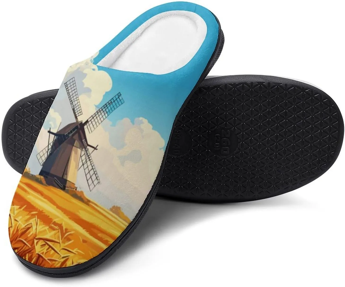 Womens Memory Foam Slippers Soft Bedroom Slip-On Shoes Ladies Halloween Slippers Cotton House Slippers Indoor Outdoor