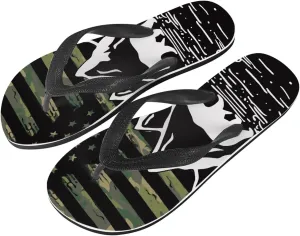 Womens Mens Sport Flip Flops Comfort Lightweight Thong Sandals for Outdoor Summer Beach Tiger Skin Print