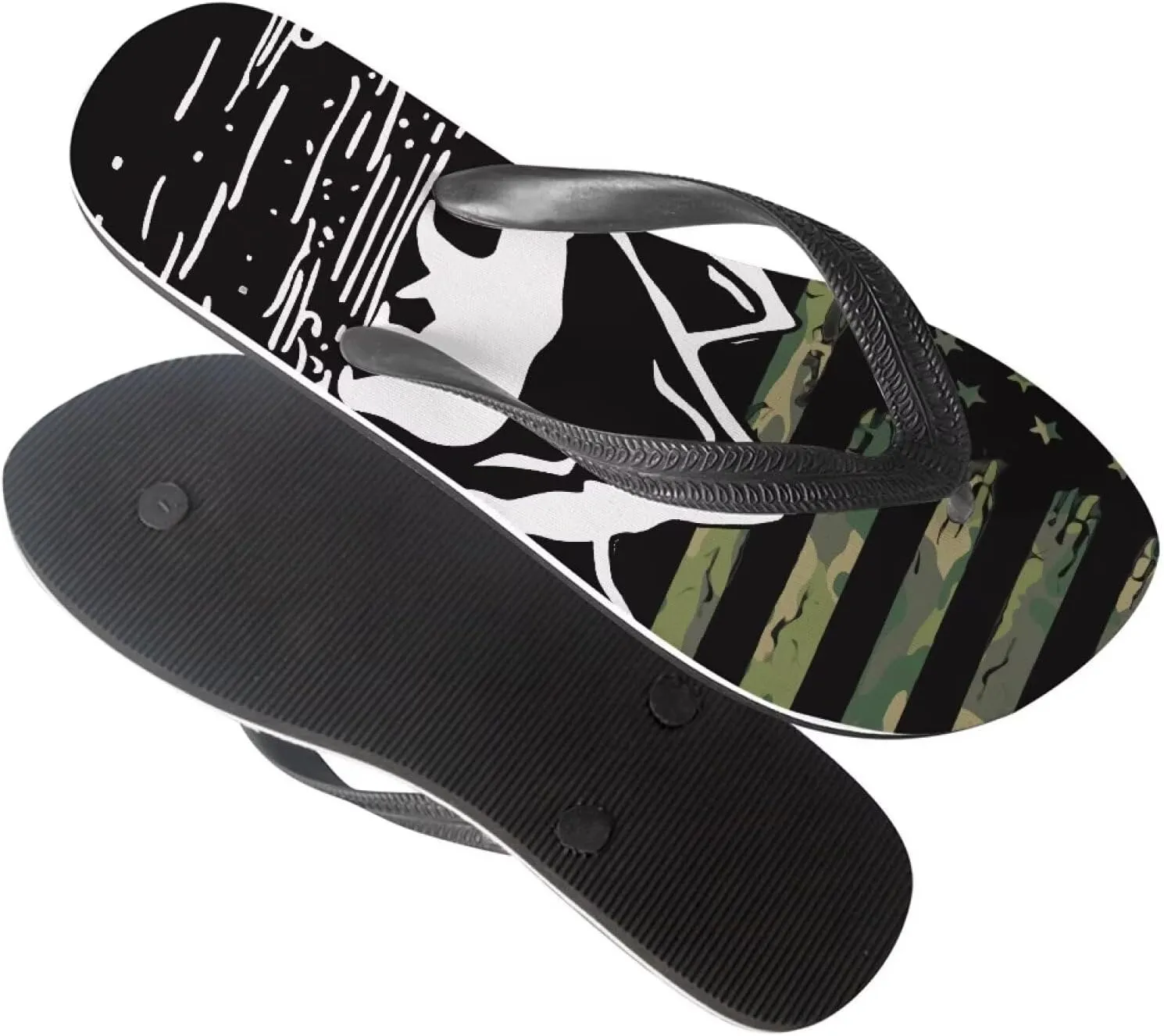 Womens Mens Sport Flip Flops Comfort Lightweight Thong Sandals for Outdoor Summer Beach Tiger Skin Print