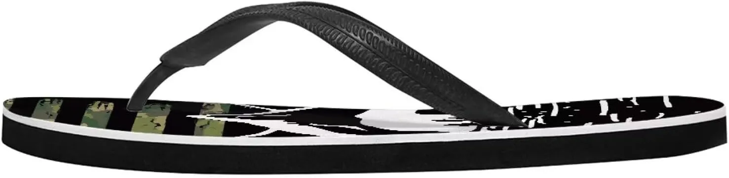 Womens Mens Sport Flip Flops Comfort Lightweight Thong Sandals for Outdoor Summer Beach Tiger Skin Print