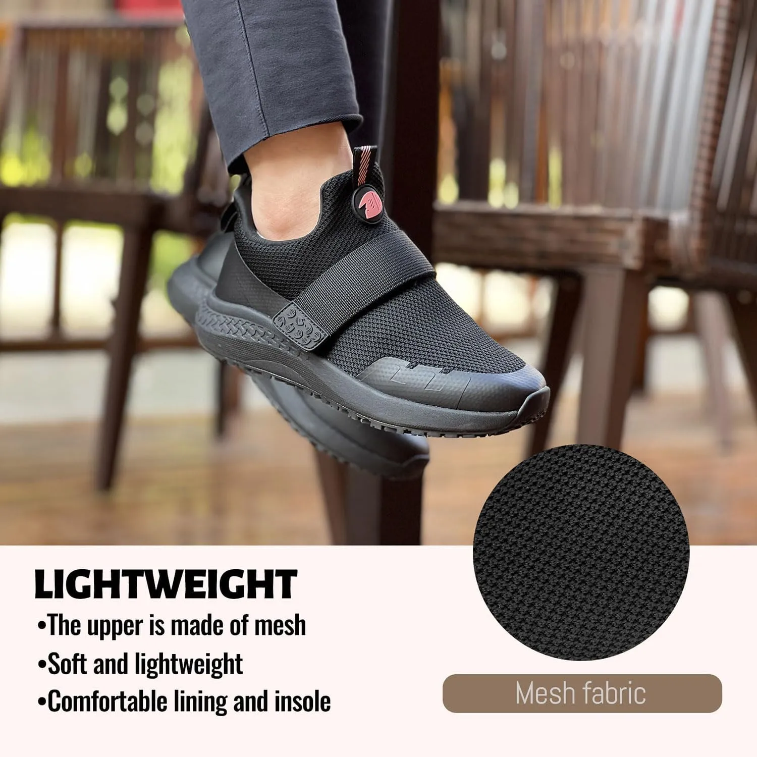 Women's Non Slip Work Shoes Slip Resistant Waterproof Chef Shoe for Women Working in Kitchen Restaurant Food Service Slip-On Design Walking Sneakers Zapatos Trabajo