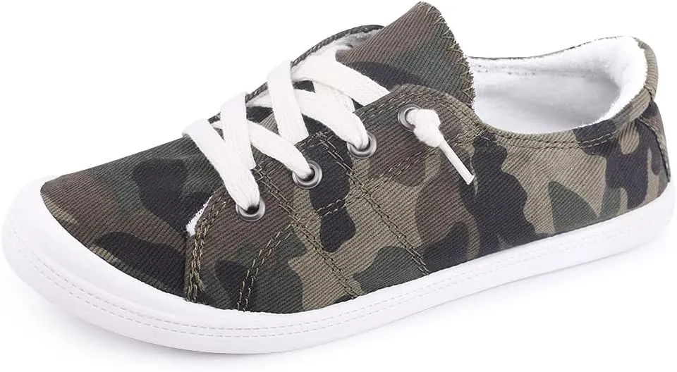 Women's Slip On Canvas Sneaker Low Top Casual Walking Shoes Classic Comfort Flat Fashion Sneakers