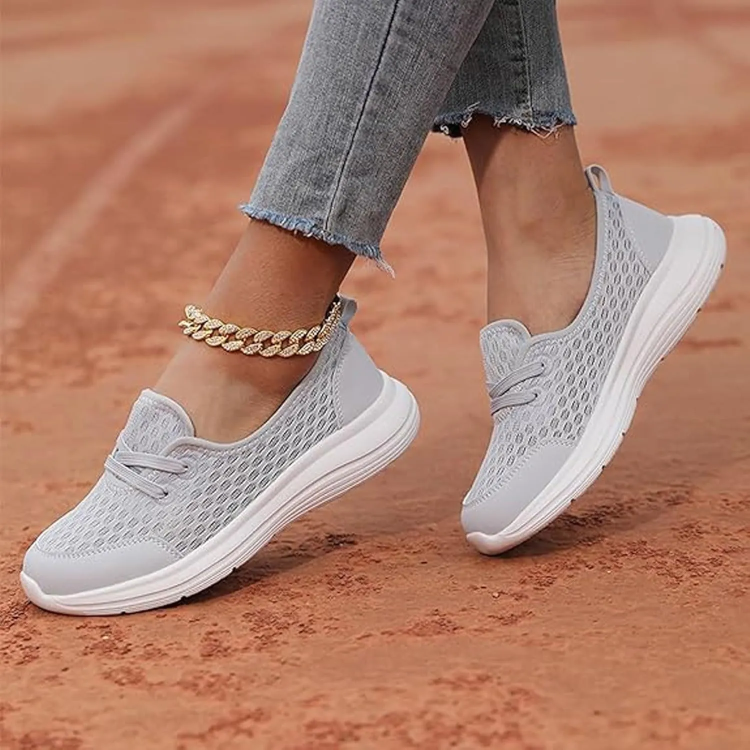 Women's Soft Sole Mesh Comfort Orthopedic Shoes, New Slip-on Walking Shoes with Arch Support