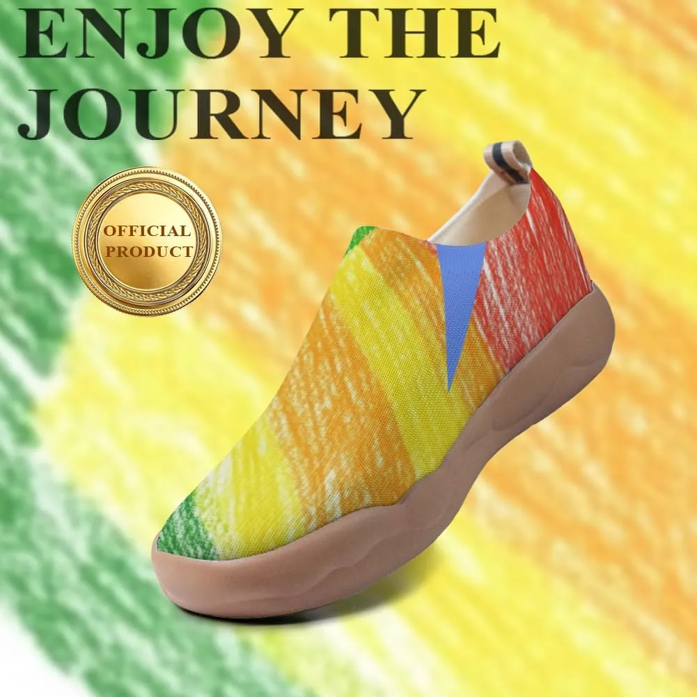 Women's Travel Walking Shoes Knit Slip On Casual Loafers