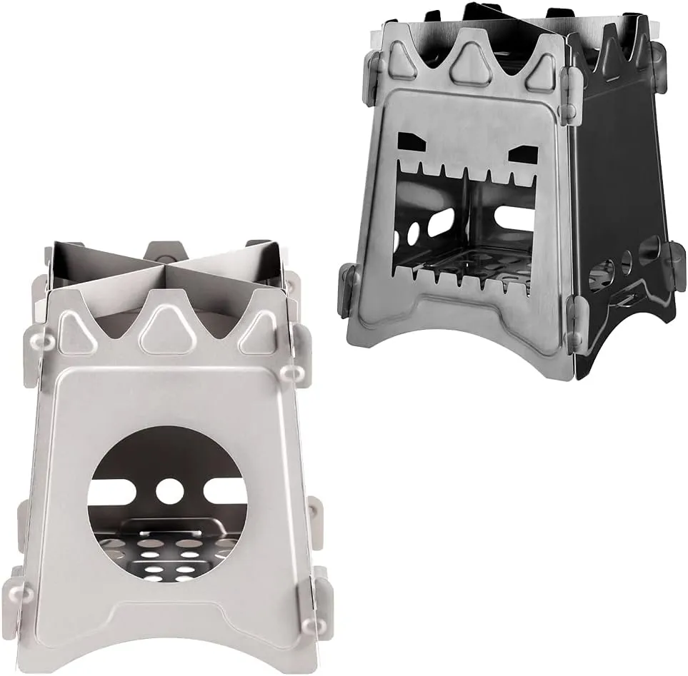 Wood Burning Portable Stove Backpacking Survival Foldable Ultralight Stove/a