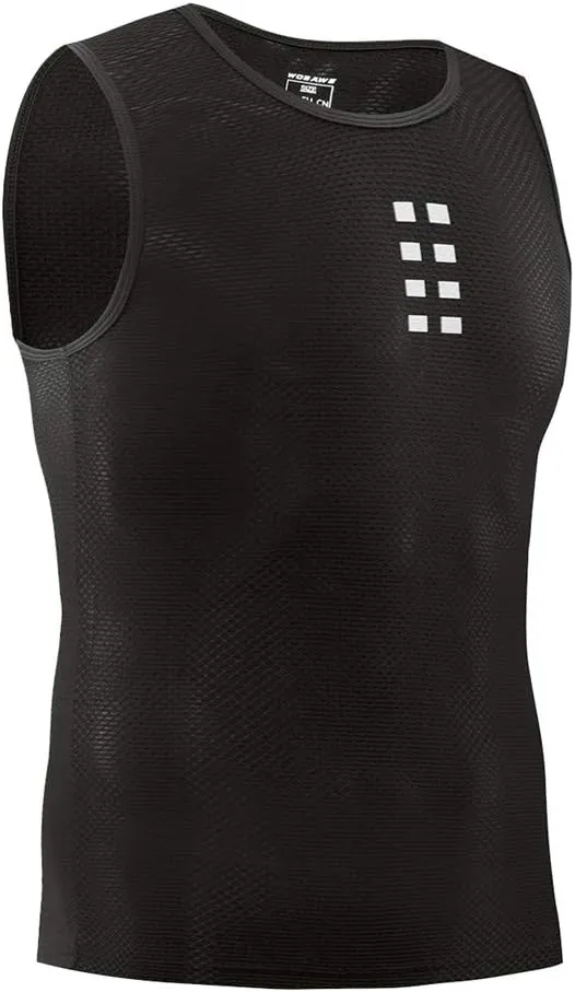 WOSAWE Men's Biking Base Layer Vest Cycling Sleeveless Undershirt Quick Drying