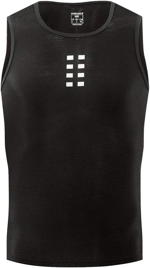 WOSAWE Men's Biking Base Layer Vest Cycling Sleeveless Undershirt Quick Drying