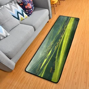 xigua Green Valley Runner Rug, 2'X6' Washable Hallway Rug Non Slip Kitchen Runner Rugs Soft Area Rug for Entryway Bedroom Laundry