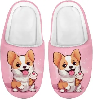 Xpyiqun House Shoes Size 9-14.5 Kids Slip On Slippers for Boys Girls Home Slippers Soft Plush Winter Slippers