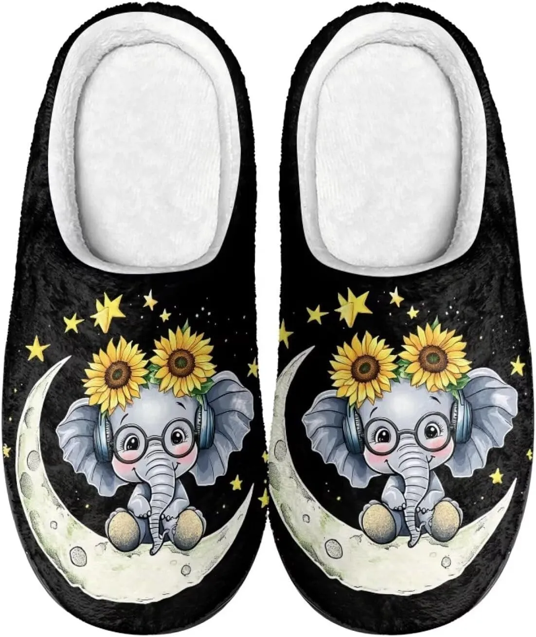 Xpyiqun Slippers Women Men Slip On House Shoes Fuzzy Warm Winter Slippers Size 4-12