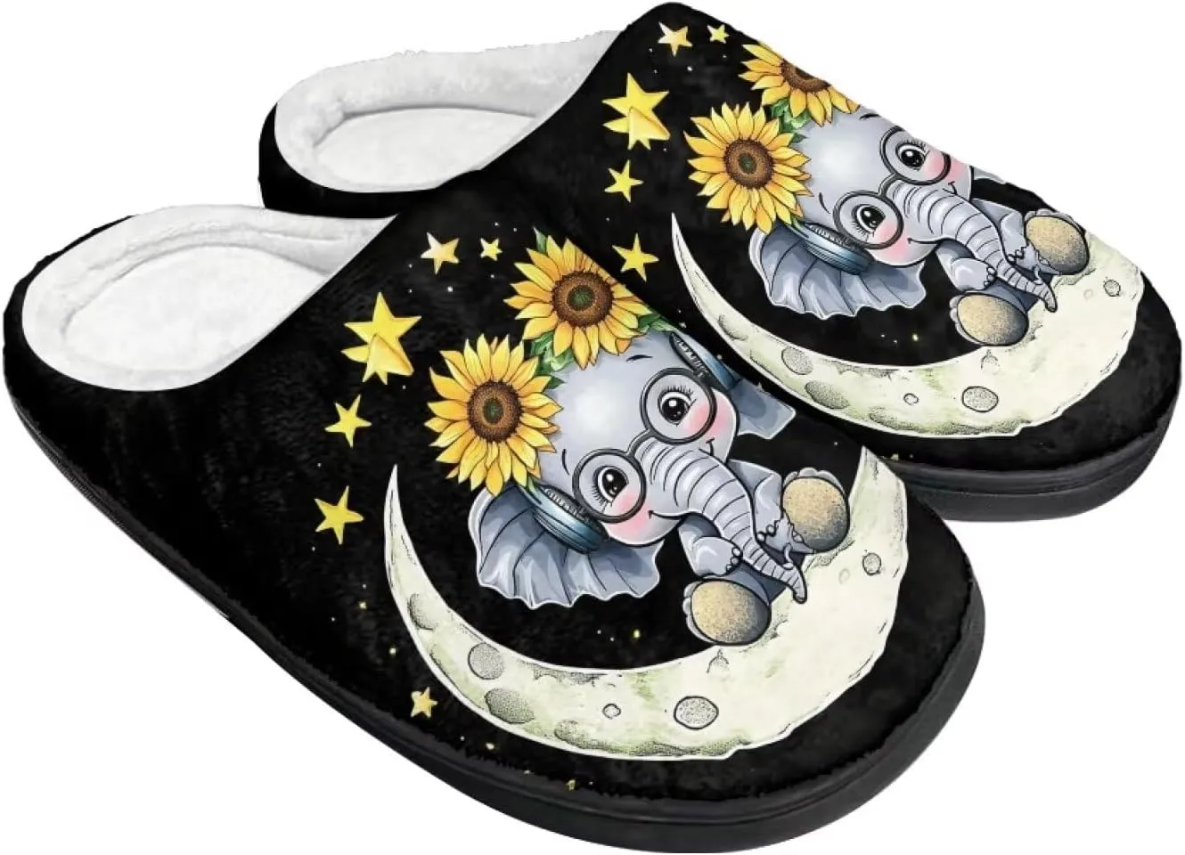 Xpyiqun Slippers Women Men Slip On House Shoes Fuzzy Warm Winter Slippers Size 4-12