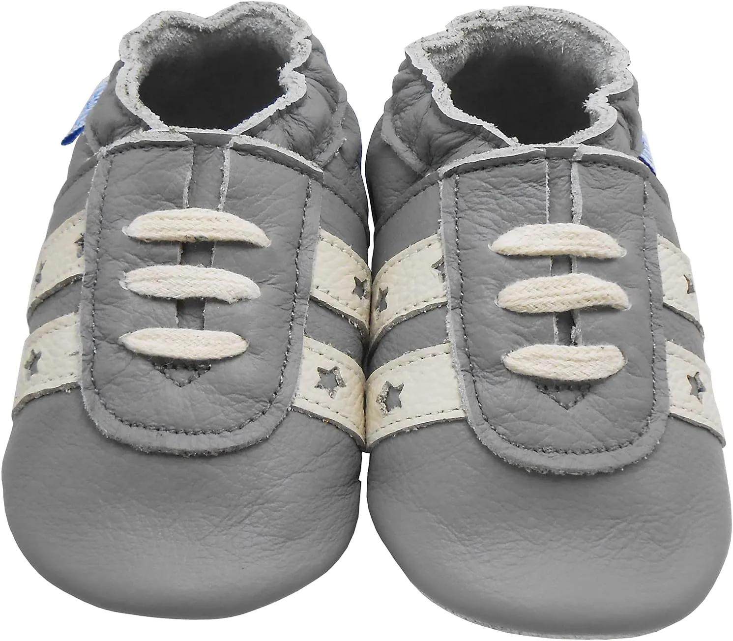 YIHAKIDS Baby Leather Shoes Soft Sole First Walking Moccasins Infants Toddler Boys Girls Crawling Slippers Slip-on Shoes with Elastic Ankle